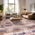thumbnail image 2 of GUUCHA 5'x8'Area Rugs Abstract Washable Rug for Living Room Bedroom Non-Slip Carpet,Gray Purple, 2 of 8