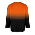 thumbnail image 4 of IYTR Men's Cropped Sleeve Shirt Loose Comfy Workout Shirts Summer Fashion Gradient Color Casual Pullover Round Neck Tee Shirts 3/4 Sleeve T Shirts Orange L, 4 of 4