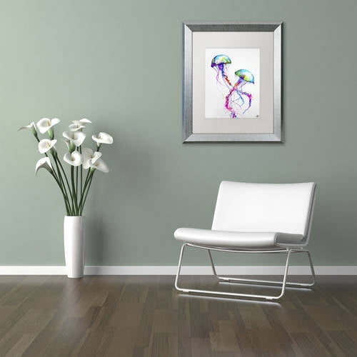 Trademark Fine Art 'Narasumas' Canvas Art by Marc Allante, White Matte, Silver Frame