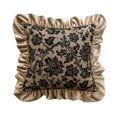 thumbnail image 1 of Funda de almohada de felpa floral de lujo de estilo francés, 45 x 45 cm, 1 of 2