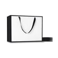 thumbnail image 1 of Yaceyace Bolsas De Regalo Grandes En Blanco Y Negro, 10 Bolsas Extra Grandes De 16.0 X 6.0 X 12.0 In, Blancas Y Negras Con Asas De Cinta, Bolsas De Papel Resistentes, 1 of 1