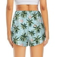 thumbnail image 2 of Lsque Flamingos And Palms Printed Women's Running Shorts with Liner Pockets,Elastic Quick Dry Workout Athletic Gym Yoga Shorts,Womens High Waist Shorts-, 2 of 9