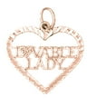 thumbnail image 1 of 14K Rose Gold Saying Pendant - 21 mm, 1 of 3