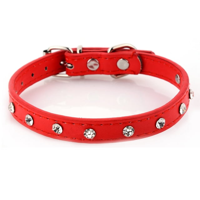 Collares de seguridad de cuero con remaches para gatos | Se estiran a mano | Ligeros y resistentes