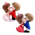 thumbnail image 4 of 2 Pairs Adorable Couples Desktop Cake Topper Plastic Dashboard Decoration, 4 of 9