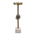 thumbnail image 2 of A&B Home Marble & Agate Pillar Holder - 4.5" x 4.5" x 15.2" - Gold/White, 2 of 5