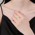 thumbnail image 3 of Rotatable CZ Purple White Daisy Flower Ring for Women Silver Gold-Toned Crystal Floral Stackable Statement Open Band Spinner Finger Ring Comfort Fit Adjustable Fidget Anxiety Relieving Stress Jewelry, 3 of 6