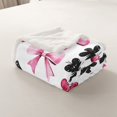 thumbnail image 3 of Erosebridal Ribbon Bowknot Fleece Blanket, Black Butterfly Sherpa Throw, Floral Decor, 3 of 6