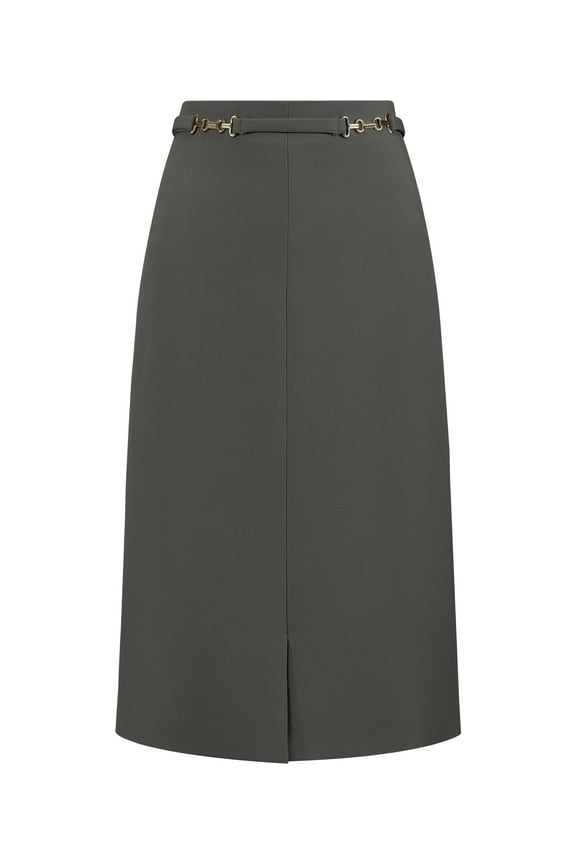 Women's High Waist Formal Knee Length Pencil Skirts XL Dark Grey