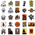 thumbnail image 2 of Paquete de pegatinas Western Cowboy, 50 unidades, con tema de calavera y vaquero, 2 of 2