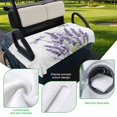 thumbnail image 5 of Golf Cart Seat Covers for 2 Seater,Purple Lavender Microfiber Cart Seat Towel Blanket,Pastoral Botanical Floral Dragonfly Absorbent Breathable Non Slip Bench Seats Protector for Golf Course 51"x31", 5 of 9