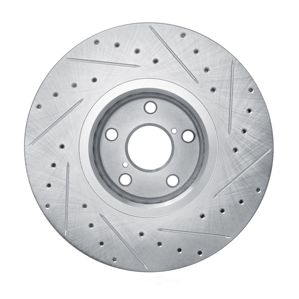Dynamic Friction Company 631-75023D DFC Brake Rotor - Drilled And Slotted - Silver