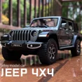 thumbnail image 2 of 1/22 Jeep Wrangler Off-Road SUV Alloy Model Car Diecast Scale Metal Vehicle Model Toy Simulation Sound & Light Kids Toy Gift yellow, 2 of 6