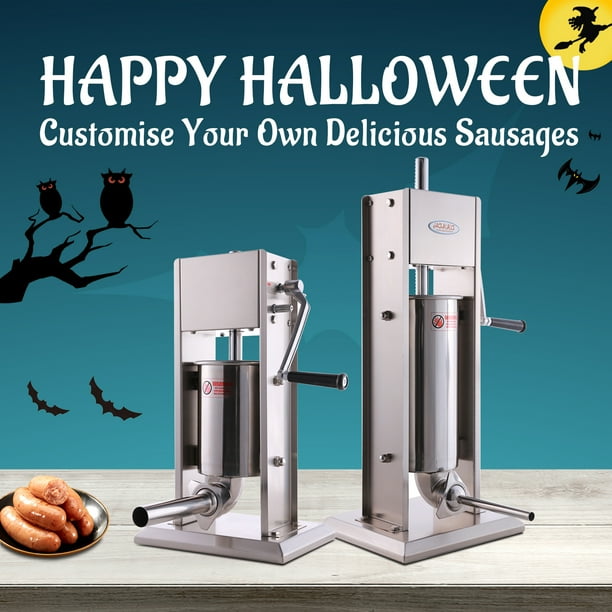 Hakka Brothers 7 Lb, 3 L Commercial Sausage Stuffer 2 Speed Stainless