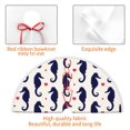 thumbnail image 4 of Rocae Seahorses and Hearts for Christmas Tree Skirt with Pom Pom Trim for Holiday Party for Holiday Home Decor Indoor Outdoor-36", 4 of 7