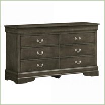 Dressers | Traditional Louis Phillipe Gray Dresser | English Dovetailed Drawers | Particle Board