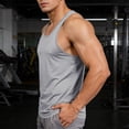thumbnail image 5 of Men's Basic Sleeveless Tank Tops Casual Muscle Shirts Lightweight Breathable Summer Daily Wear Tops,Gray,XL, 5 of 8