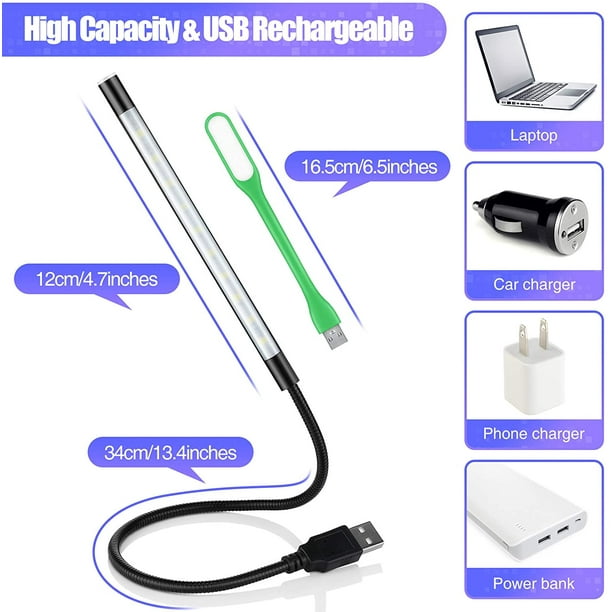 4 Pieces Touch Dimmable LED USB Laptop Light with Mini USB Light