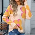 thumbnail image 4 of Teens Girls Cute Sweaters for Women Trendy Long Sleeve Shirts Loose Fit Tunic Tops 2025 Beige S, 4 of 7