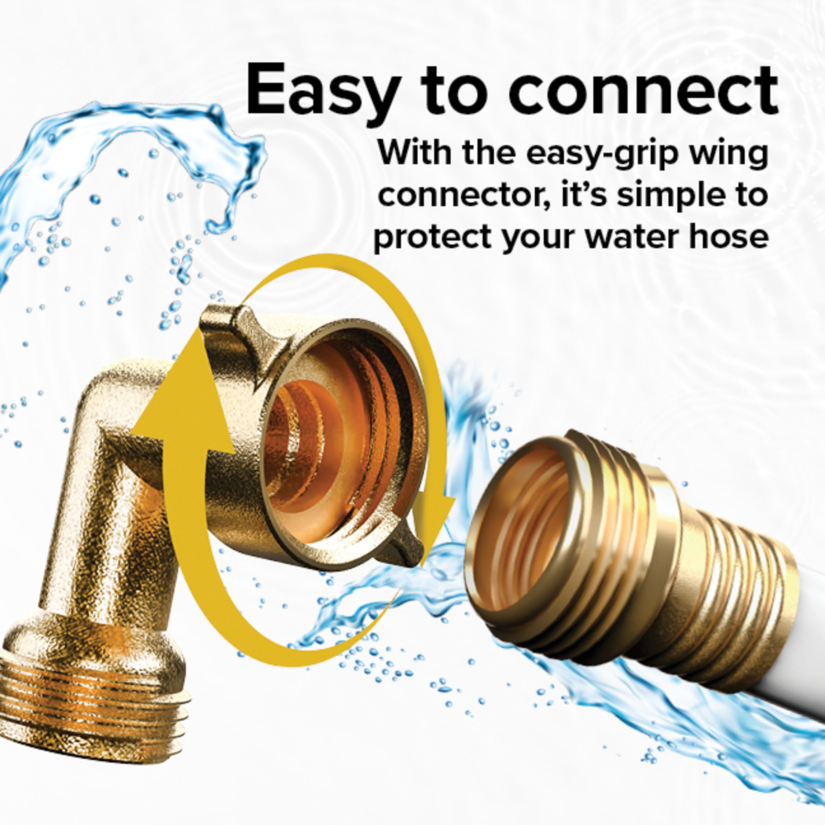 Camco 90-Degree Hose Elbow for RVs - Solid Brass Construction, Certified Lead-Free (22505)