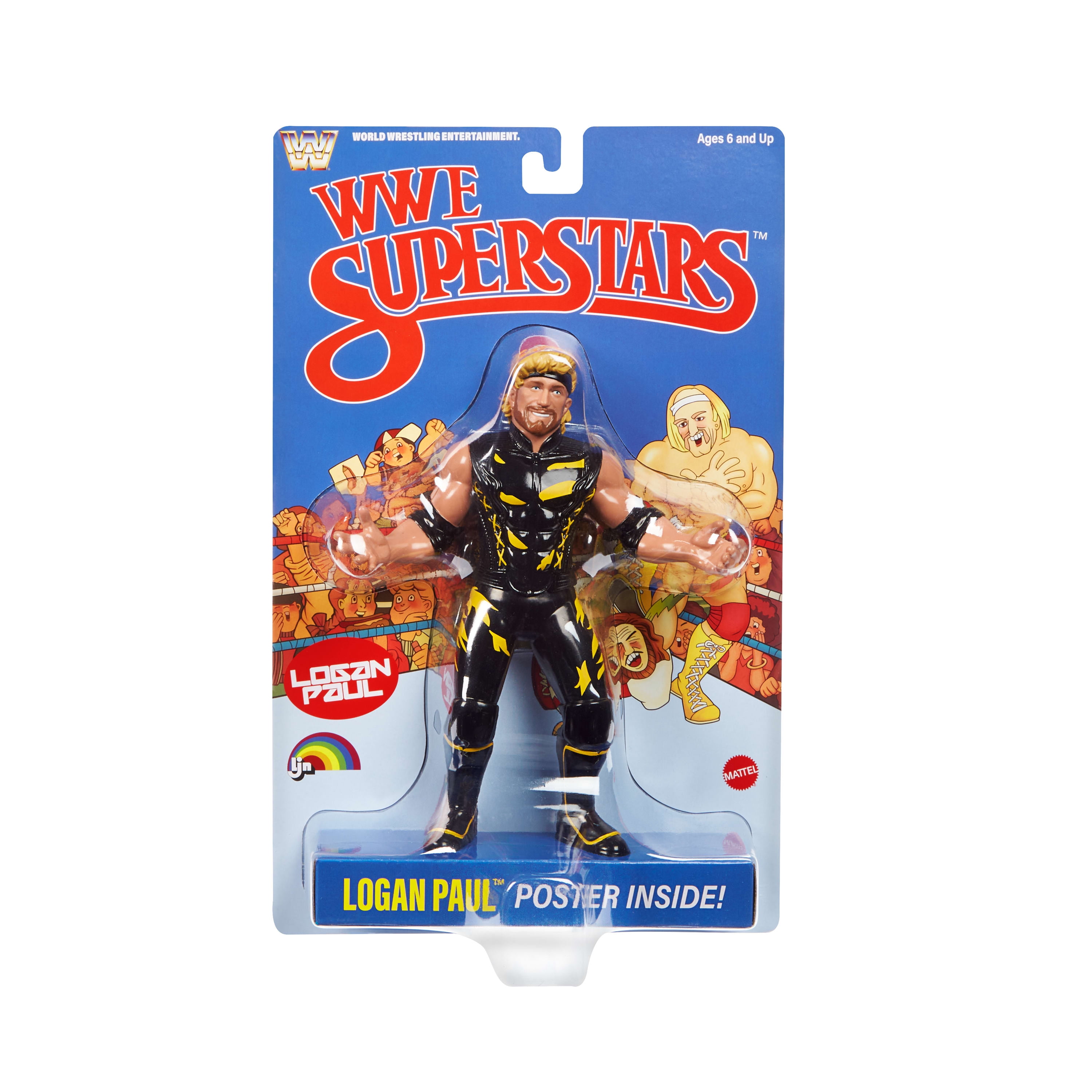 WWE LJN Superstars Logan Paul Action Figure, 1980s Retro 8-inch Collectible Toy - Walmart Exclusive