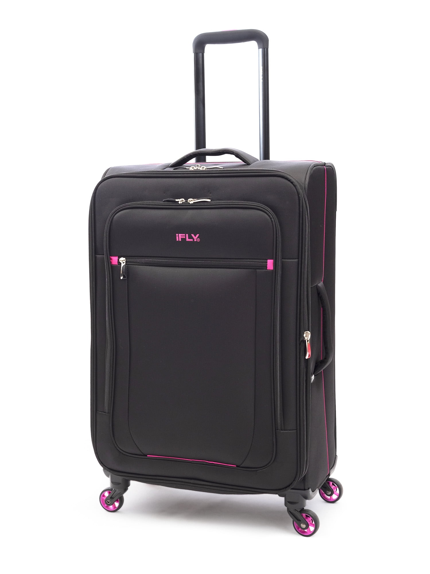 black pink suitcase