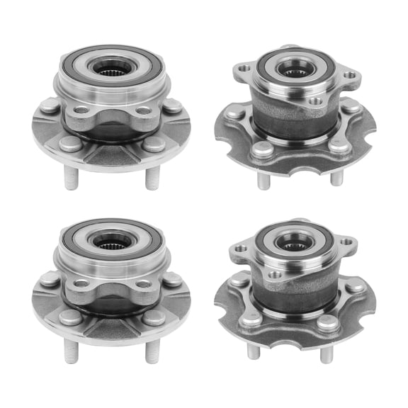 AutoShack Front & Rear Wheel Hub Bearing Assemblies with ABS Replacement for 2006-2012 Toyota RAV4 4-PC Set