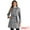 Grey, variant on DARING DIVA Women's Double Breasted Slant Pocket Button Down Belted Coats Dark Red S