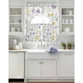 thumbnail image 4 of Purple Floral Blossom Kitchen Curtains Sets 24 Inch Length with Valance, Spring Rustic Botanical Swag Valances and Tiers Curtain Set Drapes Swag Curtains for Living Room, Bathroom, Bedroom, Cafe, 4 of 6