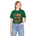 thumbnail image 6 of Thick Thighs and Christmas Vibes Groovy Women's Christmas Shirt, 6 of 10