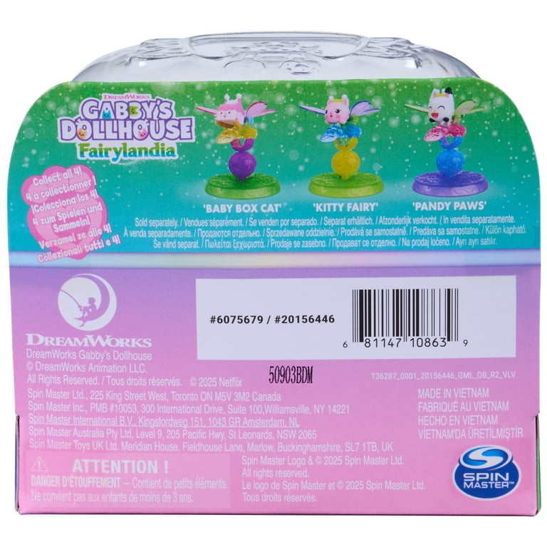 Gabby's Dollhouse – Anillo De Hada De Baby Box Con Soporte De Exhibición, Juguete Oficial Para Niños 3+