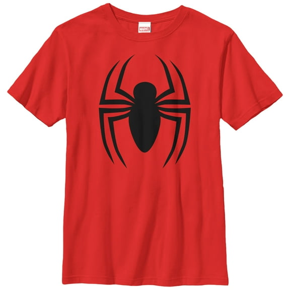Boy's Marvel Spider-Man Logo Graphic Tee Red Small
