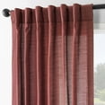 thumbnail image 4 of Half Price Drapes Red Rustic Linen Weave Light Filtering Curtains for Bedroom (2 Panel), 50W X 84L, 4 of 12