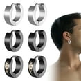 thumbnail image 1 of 6 Pcs Boucles d'Oreilles en Acier Inoxydable, 1 of 7