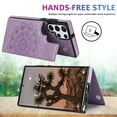 thumbnail image 5 of Dteck Card Holder Case for Samsung Galaxy S23,Magnetic Flower Back Flip Case Wallet Protective Kickstand Phone Cover for Galaxy S23,Purple, 5 of 6