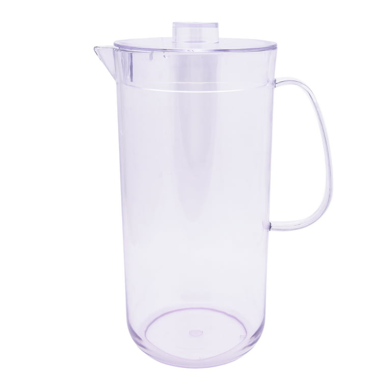 DUJUST Glass Pitcher with 4 Cups, 1 Tray, Elegant Diamond Design Water Pitcher with Handle, Decoration for Room, High Durability Water Glass Carafe