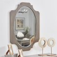 thumbnail image 2 of Jennifer Taylor Home Grey Cashmere Dauphin Fluted Oval Vanity Wall MIrror, 2 of 9