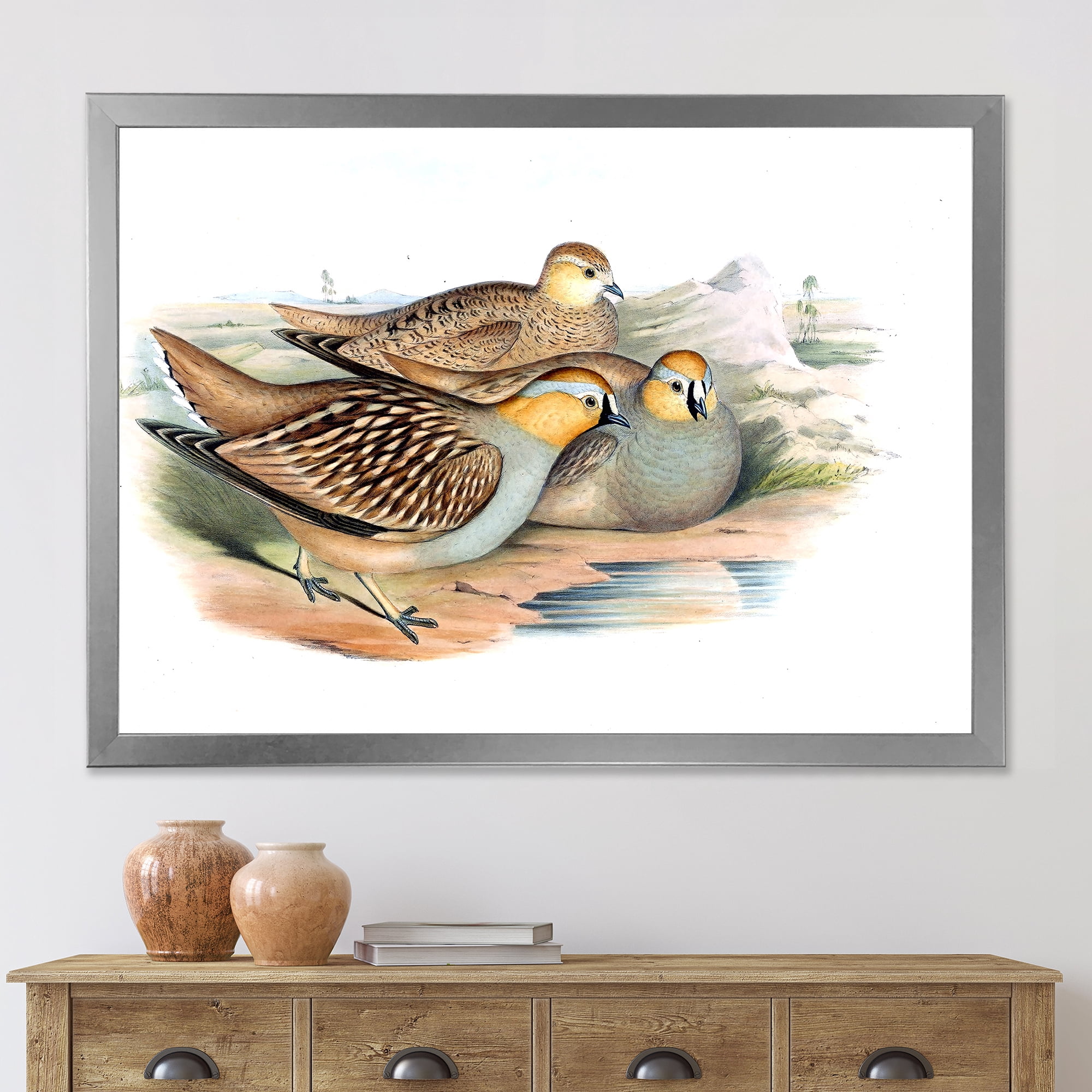 Designart 'Ancient Birds In The Wild III' Traditional Framed Art Print