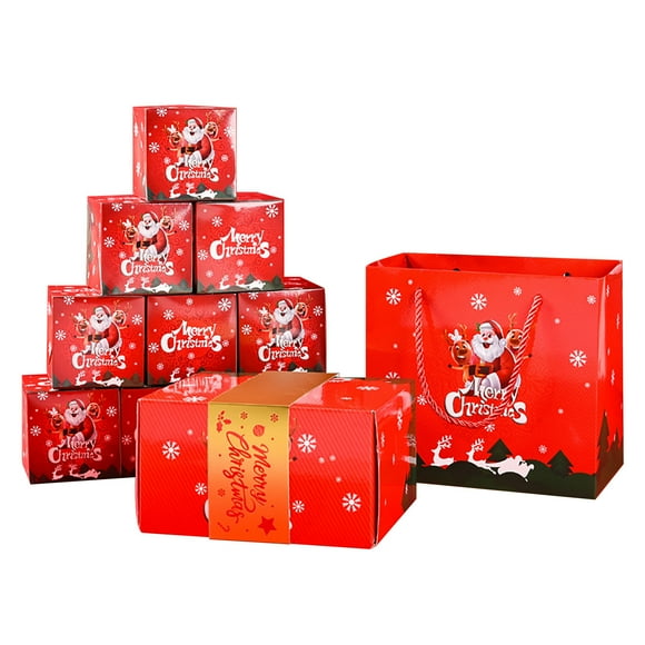 Christmas Surprise Pop-Up Box Set 10 Jumping Gift Boxes with Presentation Box Bag for Birthday Proposal Holiday Celebration