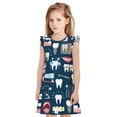 thumbnail image 1 of Fotbe Dental Vestido de Dormir para Niñas de 3 a 10 Años, Mangas Cortas, Estilo Princesa, Pijama Camisón con Mangas Voladas-Medium, 1 of 6