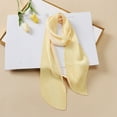 thumbnail image 2 of Caywon Women Plain Solid Color Scarf Long Neckerchief Hair Solid Neckerchief Hair Decorative Lightweight Square Neckerchief Chiffon Scarf Square, 2 of 3