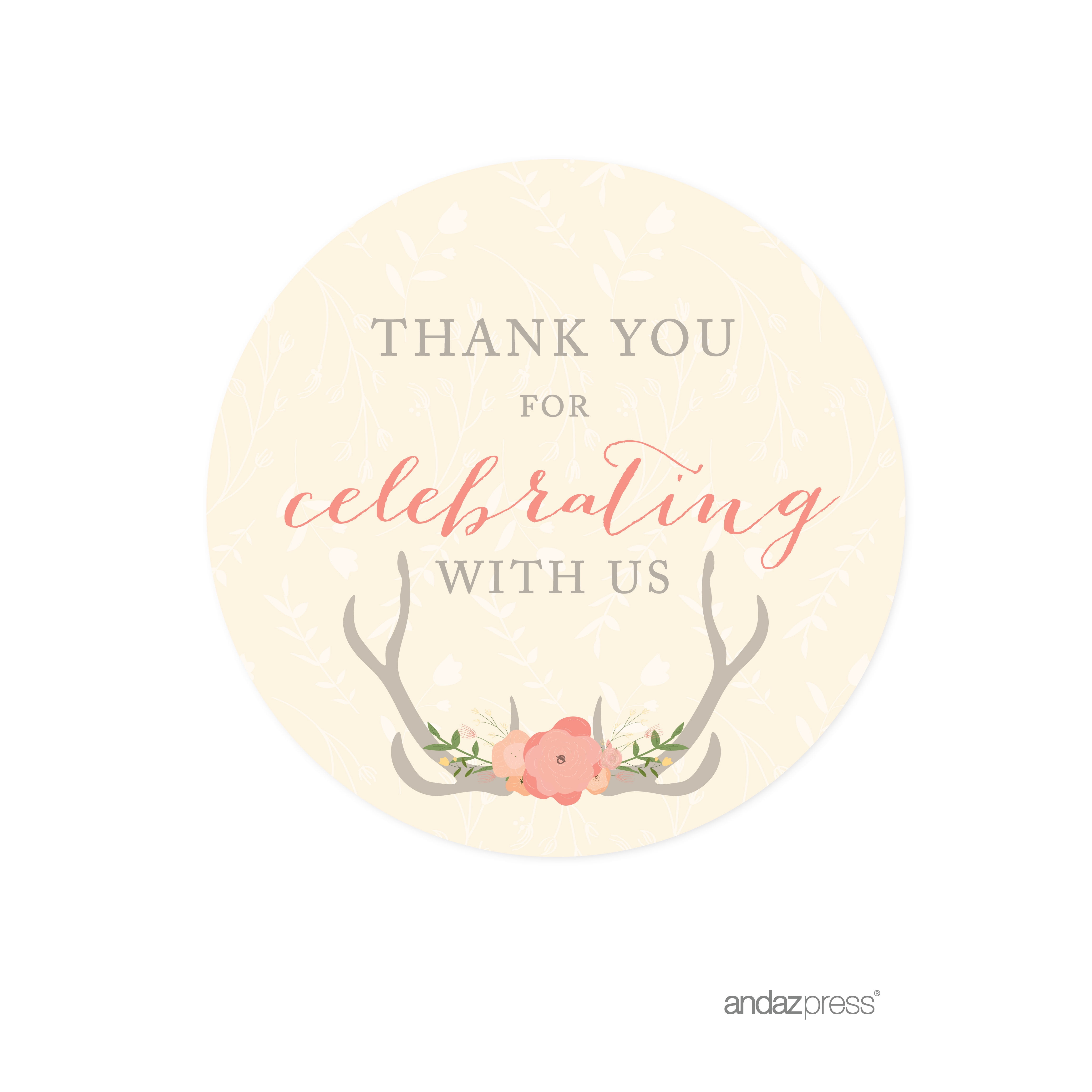 thank you for celebrating with us stickers