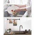 thumbnail image 5 of Sunflowers Rooster Kitchen Dish Towels for Drying Dishes Set of 2, Farmhouse Vintage Beige Burlap Plaid Waffle Weave Microfiber Hand Tea Bathroom Towels Quick Dry & Absorbent Towel 12x12, 5 of 7
