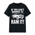 thumbnail image 3 of Women's T-Shirts "If You Can't Dodge It, Ram It" Truck Graphic Print Short Sleeve Crew Neck Casual Soft Polyester Tee For All Season Everyday Wear S-XXXL, 3 of 3