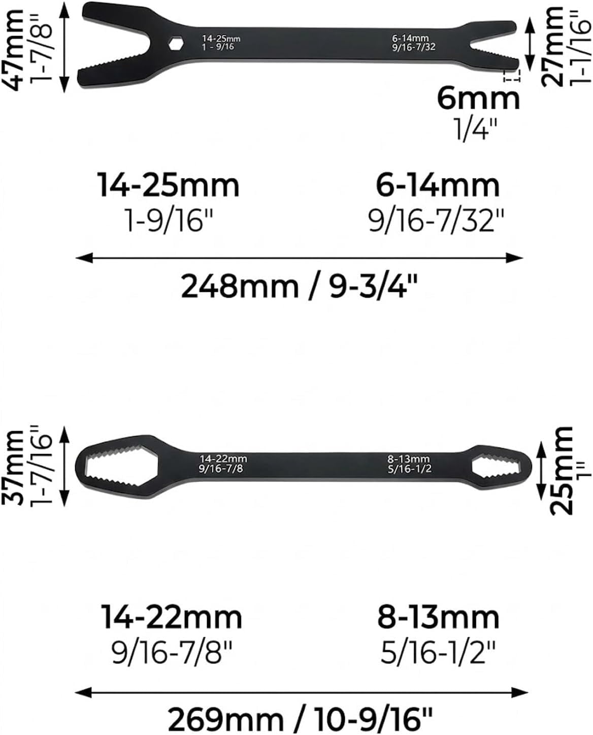 3Pcs Car Universal Self Adjusting Wrench Tool (Double End) - 2026 Multi-functional Adjustable Wrench Set,Double-Head Self-Tightening Wrenches, 3mm-22mm for Auto Repair