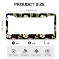 thumbnail image 3 of 2 Pieces Floral Abstract Pink Black Blossom Spring License Plate Frames Floral Flowers Seamless License Plate Cover Front Plates Frames Car Tag Frame Quality Aluminum for Women Men, 3 of 6