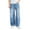 Light Blue, variant on Boys Casual Straight Leg Baggy Jeans Elastic Waist Loose Denim Pants Retro Distressed Washed Jeans Elastic Waist Preppy Pants