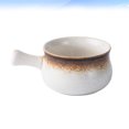 thumbnail image 4 of MasteelfCA 1Pc Fashion Ceramic Bowl with Handle Modern Matte Salad Bowl Saucer Appetizer Tableware, 4 of 8