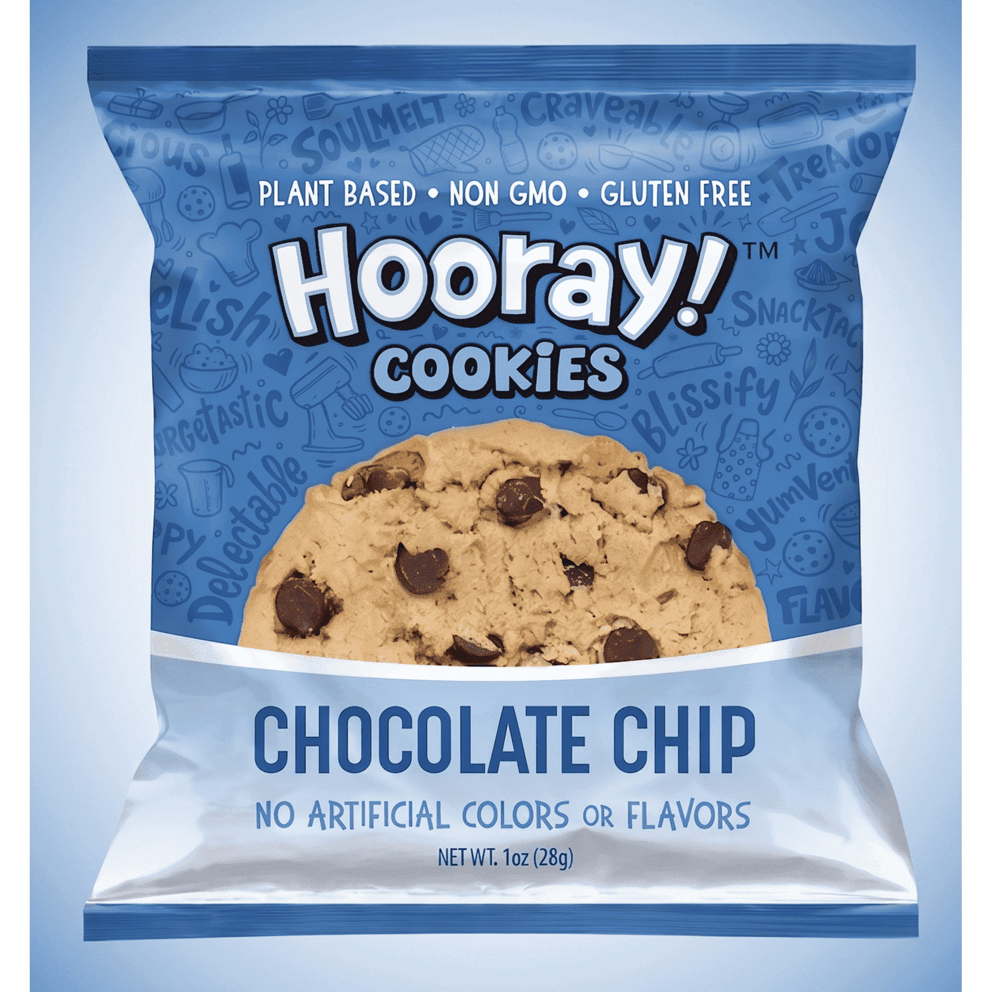 Sun Flour Baking Company HOORAY! Chocolate Chip Cookie Vegan Gluten-Free Non GMO 1 oz (1oz Gluten-Free Chocolate Chip) 24 Pack