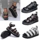 thumbnail image 2 of Sandalias gruesas para mujer, suela gruesa, zapatos con plataforma plana con tiras, talla nueva de verano, 2 of 5